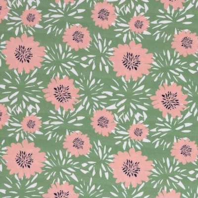 Viskose | JONNA Blumen | Grün